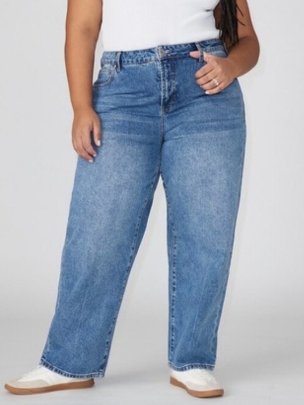 NWT Eloquii Blue High Rise The Loose Jean Jeans Size 20
